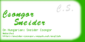 csongor sneider business card